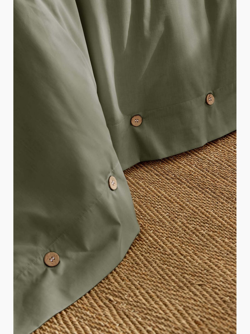 Housse de couette en percale Perrine Vert romarin - Kiabi