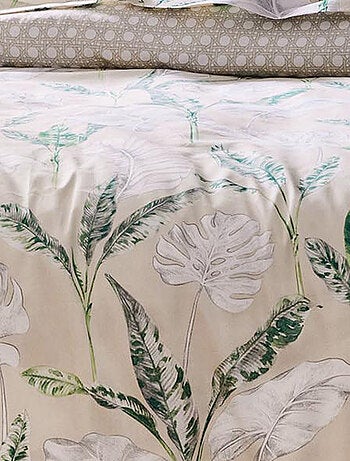 Housse de couette en satin aux impressions de cannage