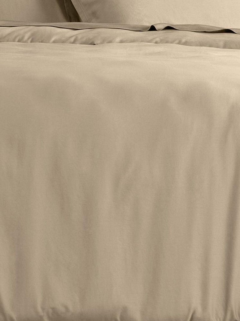 Housse de couette en Satin de Coton Beige - Kiabi