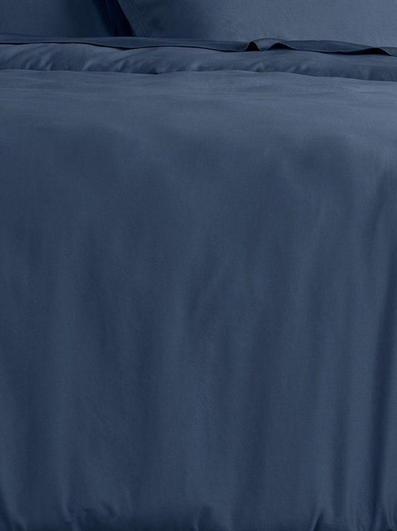 Housse de couette en Satin de Coton Bleu marine - Kiabi