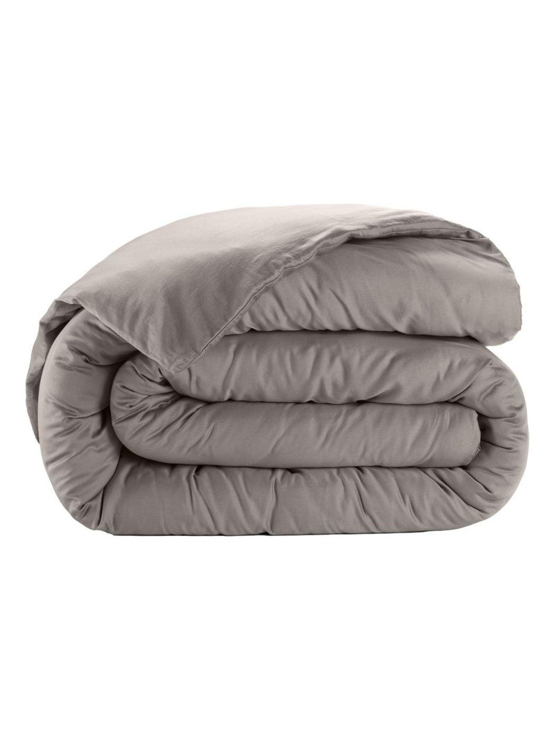 Housse de couette en Satin de Coton Gris clair - Kiabi