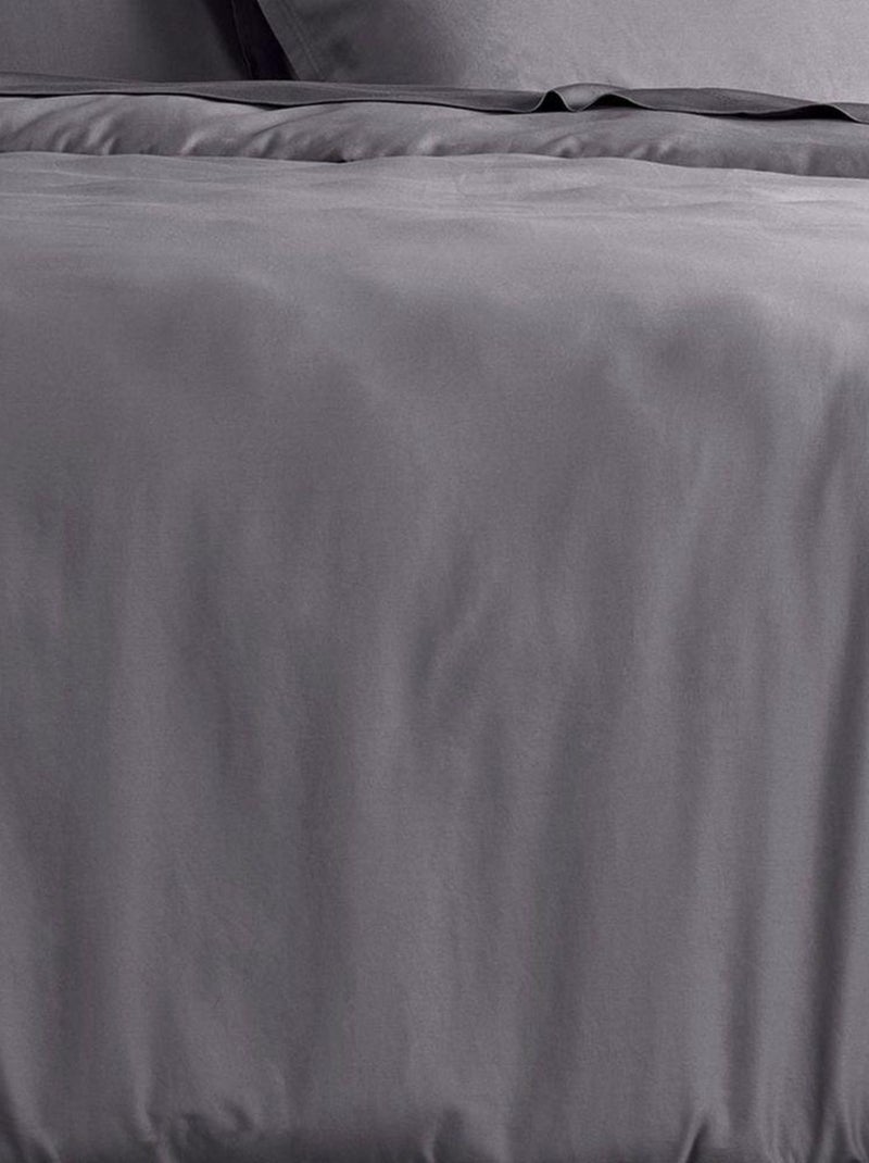 Housse de couette en Satin de Coton Gris foncé - Kiabi