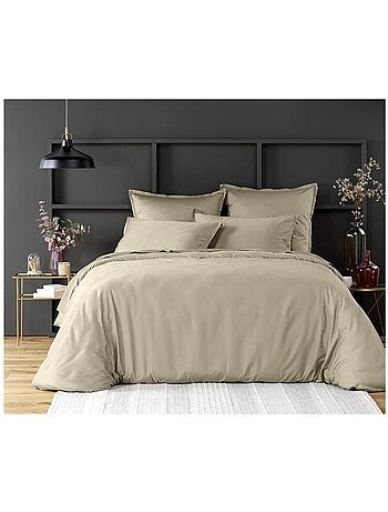 Housse de couette en satin de coton Uni