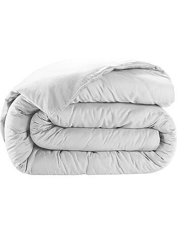 Housse de couette en satin de coton uni