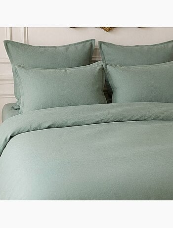 Housse de couette en satin de coton uni