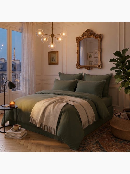 Housse de couette en satin de coton uni - Kiabi Housse de couette en satin de coton uni - Kiabi