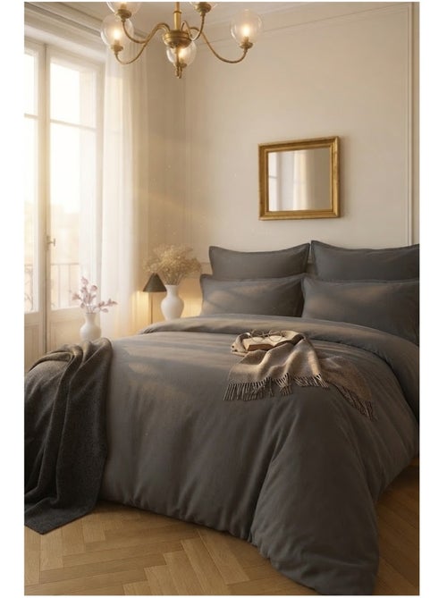 Housse de couette en satin de coton uni - Kiabi Housse de couette en satin de coton uni - Kiabi