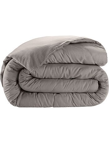 Housse de couette en satin de coton uni