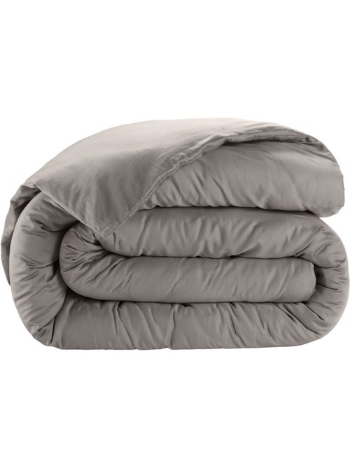 Housse de couette en satin de coton uni - Kiabi