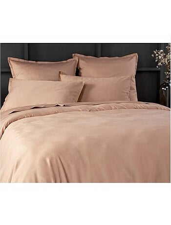 Housse de couette en satin de coton uni