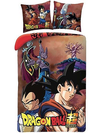 Housse de couette enfant 140 cm x 200 cm polyester imprimé portrait Dragon Ball Z