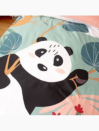 Housse de couette enfant 140x200 + 1 taie avec oreilles