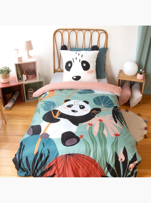 Housse de couette enfant 140x200 + 1 taie avec oreilles - Kiabi