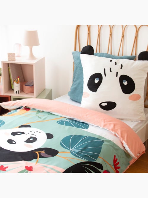 Housse de couette enfant 140x200 + 1 taie avec oreilles - Kiabi