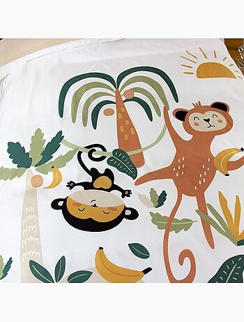 Housse de couette enfant 140x200 + 1 taie avec oreilles