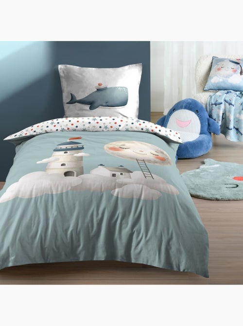 Housse de couette enfant 140x200 + 1 taie coton 57 fils - Kiabi