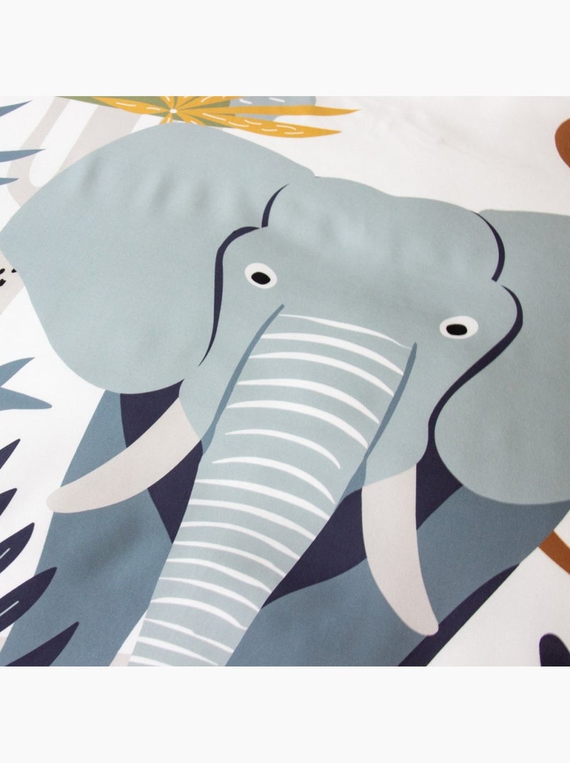 Housse de couette enfant 140x200 + 1 taie Eléphant Gris - Kiabi