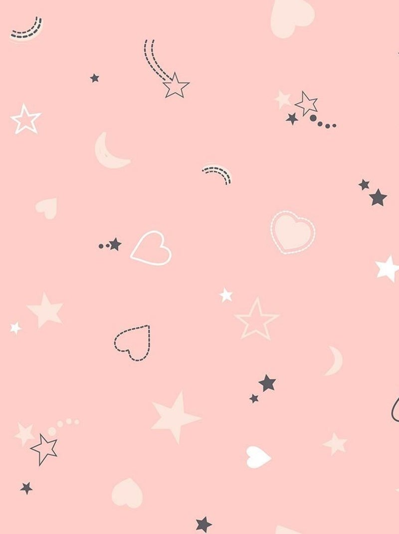 Housse de couette enfant 140x200 Chat + taie 100% coton bio 57 fils Rose - Kiabi