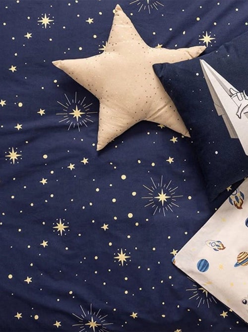 Housse de couette enfant 140x200 Espace + taie coton 57 fils - Kiabi