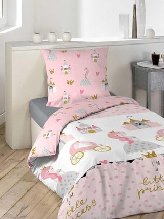 Housse de couette enfant 140x200 Hermine + 1 taie microfibre