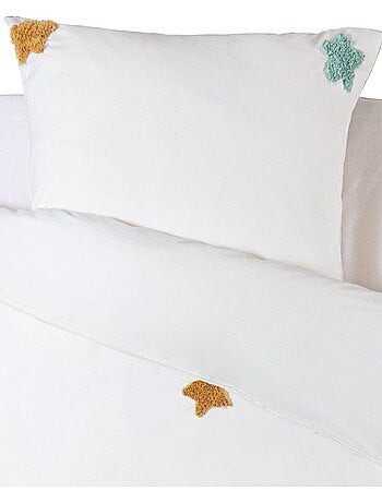 Housse de couette enfant 140x200 Motif en relief + taie 100% coton 57 fils