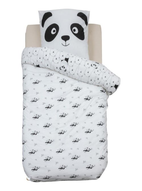 Housse de couette enfant 140x200 Panda + taie coton 57 fils - Kiabi