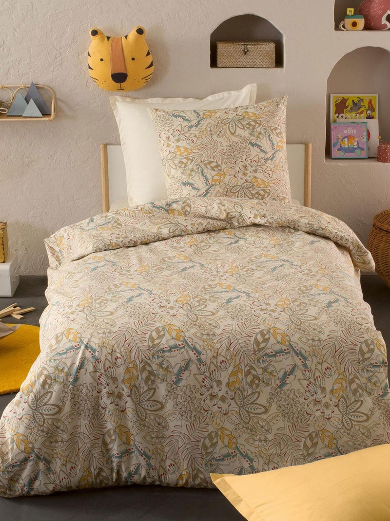 Housse de couette enfant au style végétal Ecru - Kiabi
