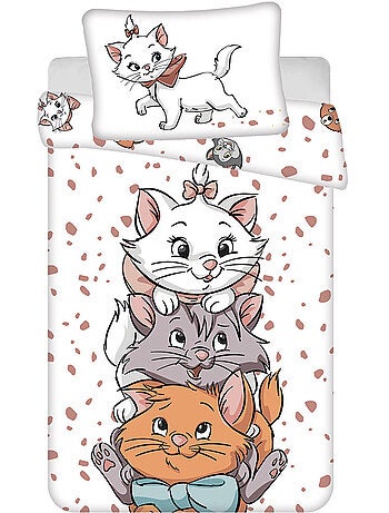 Housse de couette enfant coton imprimé Marie Disney 100 cm x 135 cm