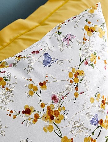 Housse de couette enfant PAPILLONS Moutarde