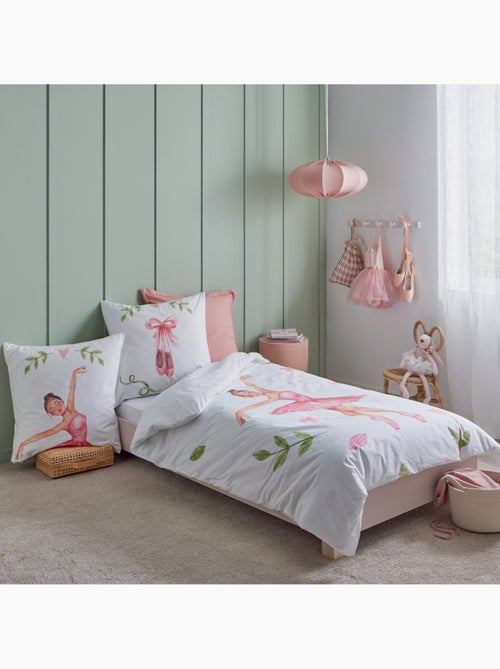 Housse de couette enfant percale de coton danseuse étoile - Kiabi