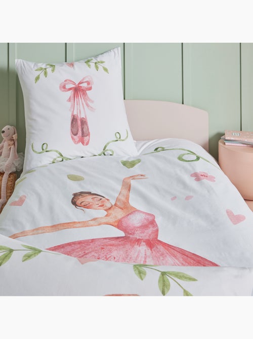 Housse de couette enfant percale de coton danseuse étoile - Kiabi
