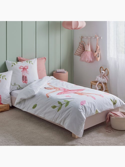 Housse de couette enfant percale de coton danseuse étoile - Kiabi