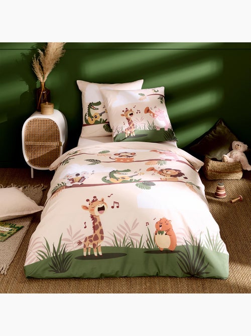 Housse de couette enfant percale de coton savane - Kiabi