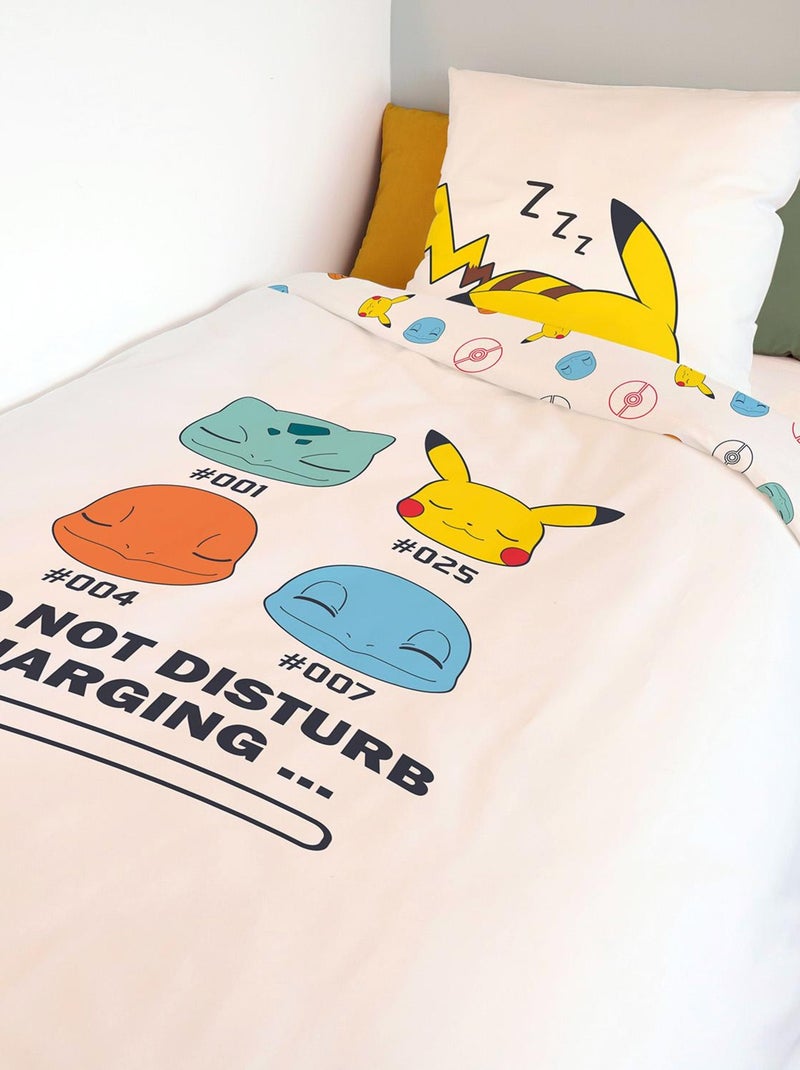 POKÉMON - PARURE de Lit Enfant Pikachu Voltage - Housse de Couette
