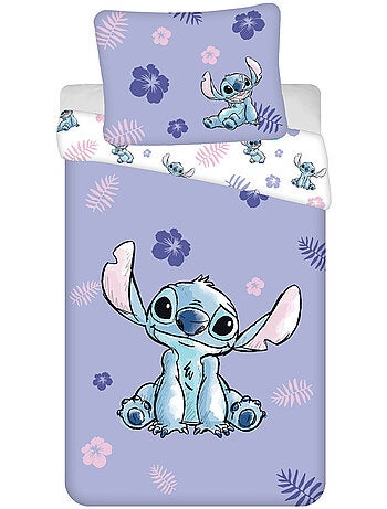 Housse de Couette enfant Stitch Disney 140x200 cm + Taie - Parure de lit coton