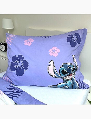Housse de Couette enfant Stitch Disney 140x200 cm + Taie - Parure de lit coton