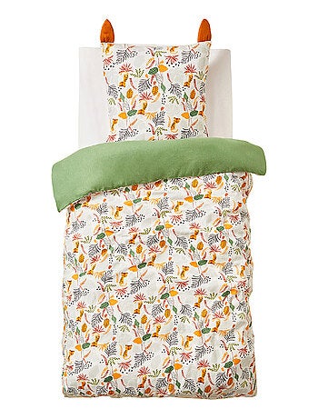 Housse de couette enfant + taie d'oreiller en flanelle Dumbea