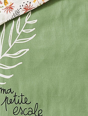 Housse de couette enfant + taie d'oreiller en flanelle Dumbea