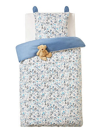 Housse de couette enfant + taie d'oreiller en flanelle Océan d'amour
