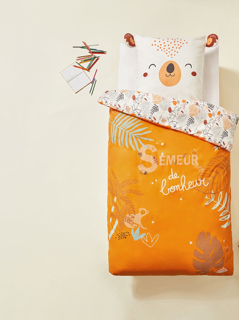 Housse de couette enfant + taie d'oreiller Goya Jaune - Kiabi