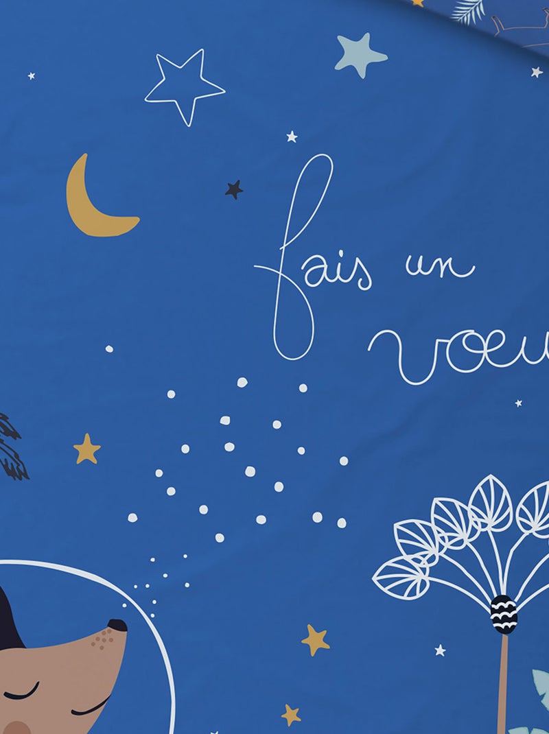 Housse de couette enfant + taie d'oreiller Milo Bleu - Kiabi