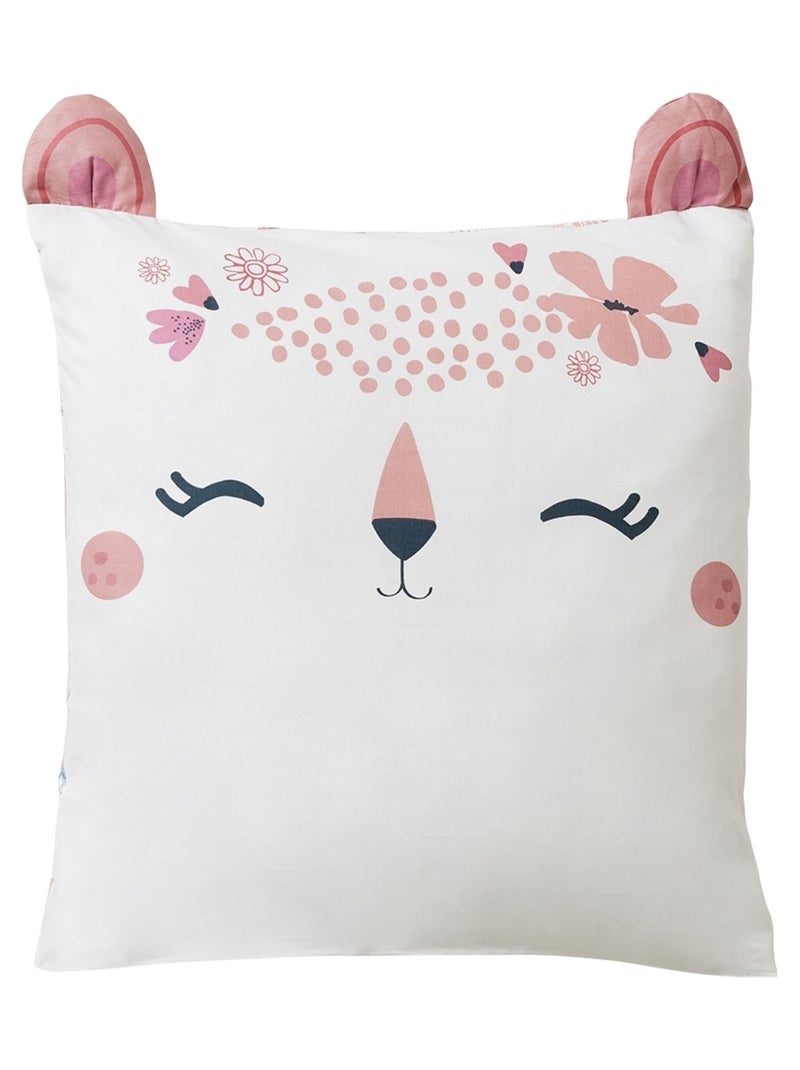 Housse de couette enfant + taie d'oreiller Petit Safari Rose - Kiabi
