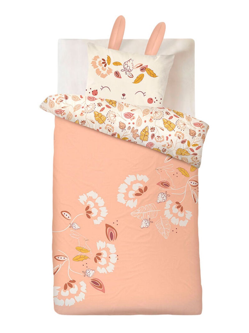 Housse de couette enfant + taie d'oreiller Samba Rose - Kiabi
