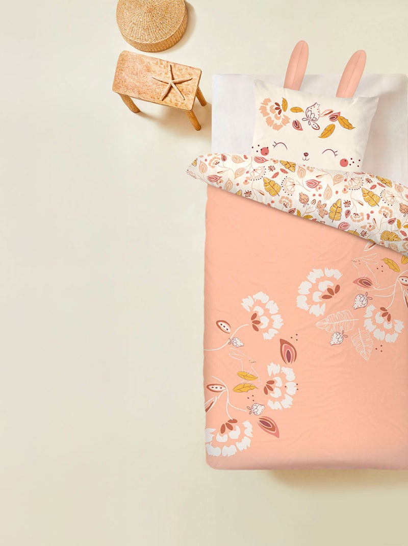 Housse de couette enfant + taie d'oreiller Samba Rose - Kiabi