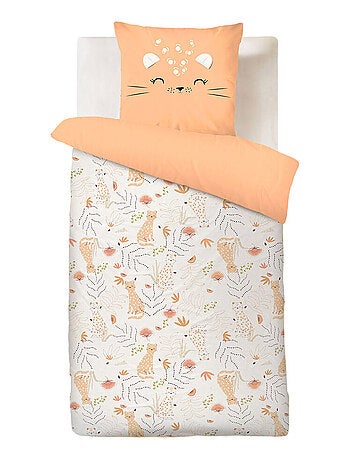Housse de couette enfant + taie d'oreiller Tchatcha