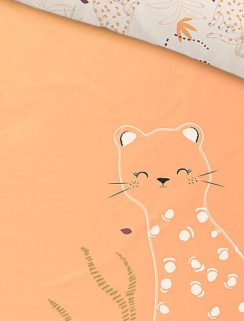 Housse de couette enfant + taie d'oreiller Tchatcha
