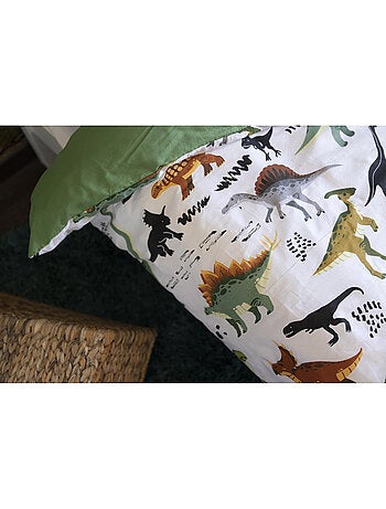 Housse de couette enfant – Thème Dinosaures – Coton doux