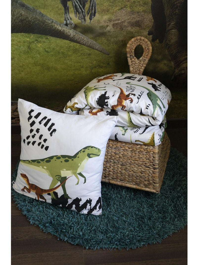 Housse de couette enfant – Thème Dinosaures – Coton doux Multicolore - Kiabi