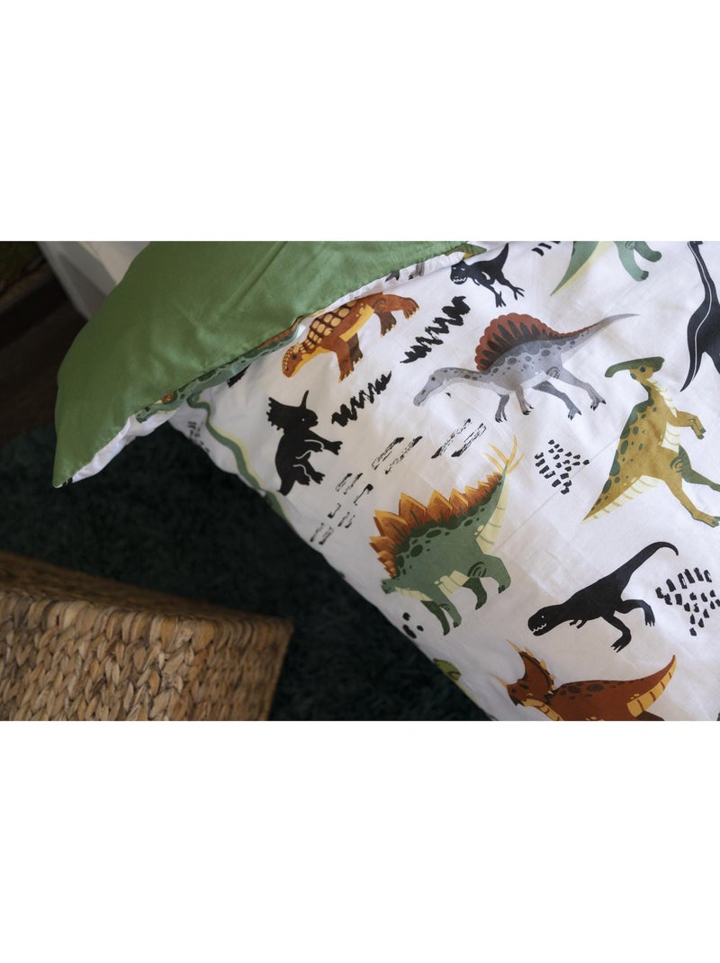 Housse de couette enfant – Thème Dinosaures – Coton doux Multicolore - Kiabi