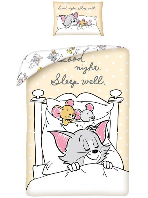 Housse de Couette enfant Tom & Jerry 100x135 cm + taie - Idéal lit évolutif - Kiabi